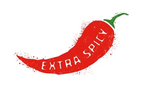 Vintage vector illustration of chilli pepper. Vector icon of red chili pepper Stock Illustration