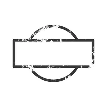 Vintage vector inspired grunge frame featuring semicircular and rectangular s Stock Illustration