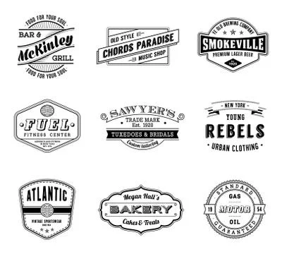 Vintage Vector Labels Stock Illustration