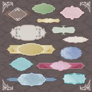 Vintage vector labels set Stock Illustration