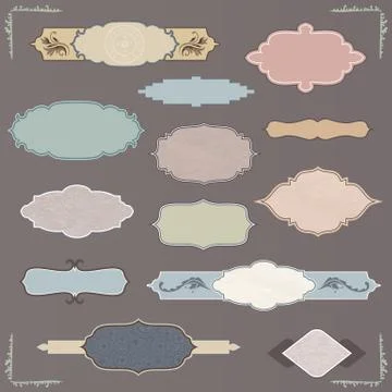Vintage vector labels set Stock Illustration