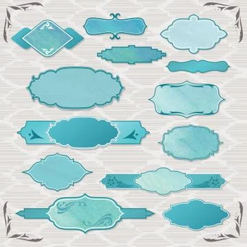 Vintage vector labels set Stock Illustration