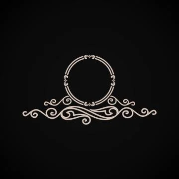 Vintage vector logo. Calligraphic elegant decor element Stock Illustration