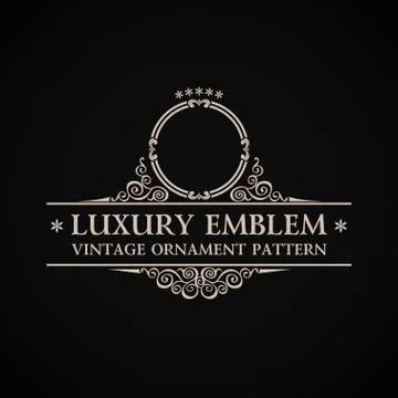 Vintage vector logo. Calligraphic elegant decor element Stock Illustration