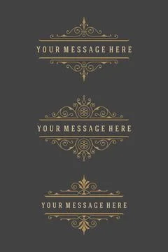 Vintage Vector Ornaments Decorations Design Elements Stock Illustration