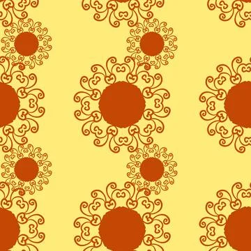 Vintage vector pattern seamless. Hand drawn abstract background. Decorativ... Foto stock