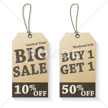 Vintage vector sale tags Stock Illustration