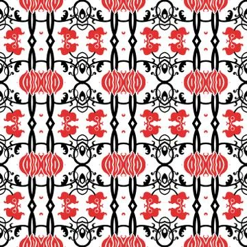Vintage vector seamless flower pattern Stock Illustration