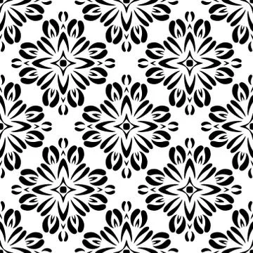 Vintage vector seamless flower pattern Illustrazione stock