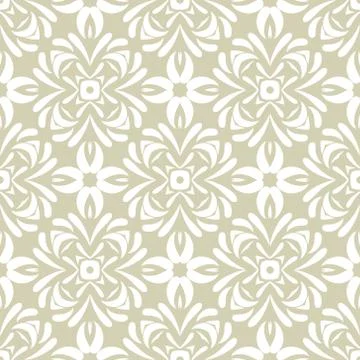 Vintage vector seamless flower pattern Stock Illustration