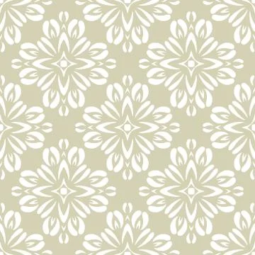 Vintage vector seamless flower pattern Stock Illustration