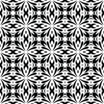 Vintage vector seamless flower pattern Stock Illustration
