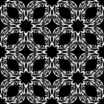 Vintage vector seamless flower pattern Stock Illustration