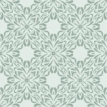Vintage vector seamless flower pattern Stock Illustration