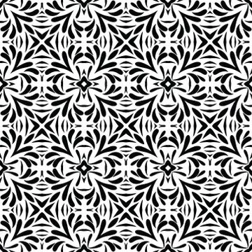Vintage vector seamless flower pattern Illustrazione stock