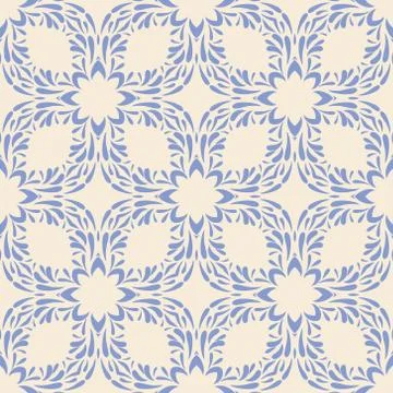 Vintage vector seamless flower pattern Stock Illustration