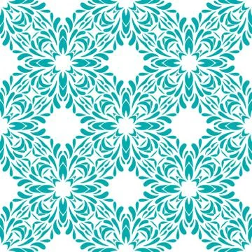 Vintage vector seamless flower pattern Stock Illustration
