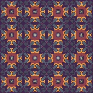 Vintage vector seamless flower pattern Stock Illustration