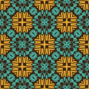 Vintage vector seamless flower pattern Stock Illustration