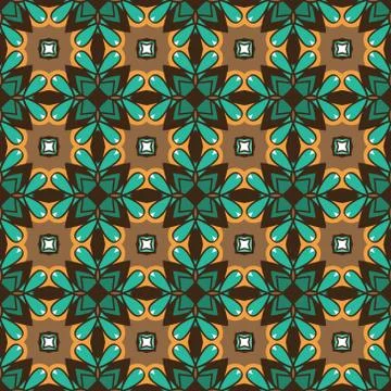 Vintage vector seamless flower pattern Stock Illustration