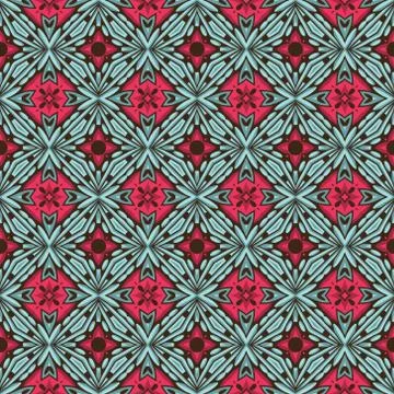 Vintage vector seamless flower pattern Stock Illustration