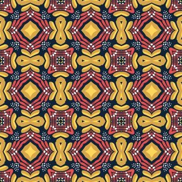 Vintage vector seamless flower pattern Stock Illustration