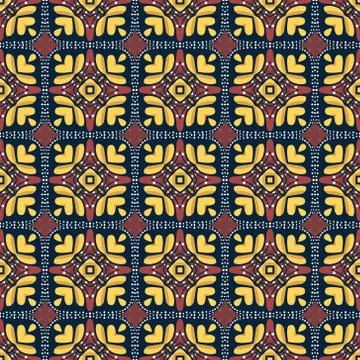 Vintage vector seamless flower pattern Stock Illustration