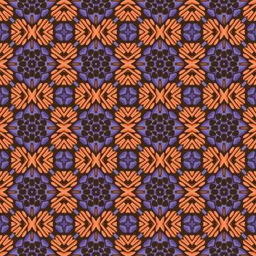 Vintage vector seamless flower pattern Stock Illustration