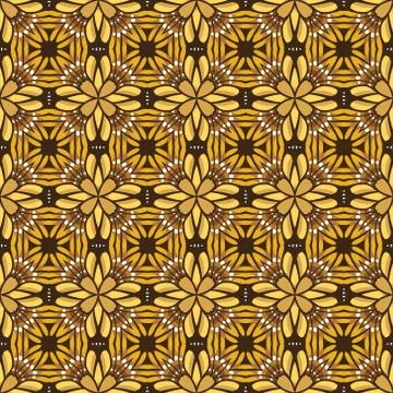 Vintage vector seamless flower pattern Stock Illustration