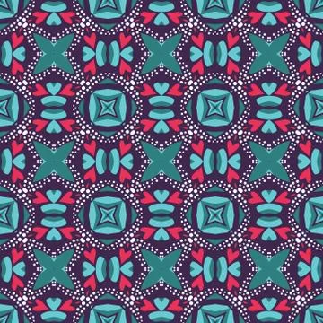 Vintage vector seamless flower pattern Stock Illustration