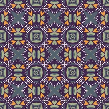 Vintage vector seamless flower pattern Stock Illustration