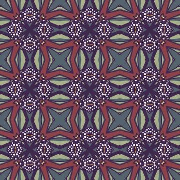 Vintage vector seamless flower pattern Stock Illustration