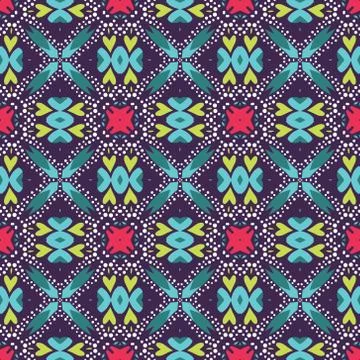 Vintage vector seamless flower pattern Stock Illustration