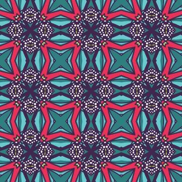 Vintage vector seamless flower pattern Stock Illustration
