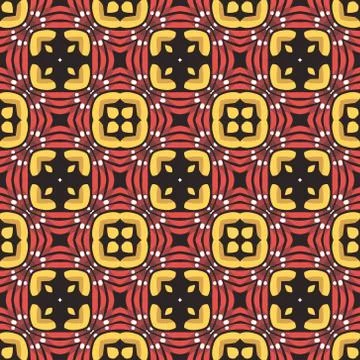 Vintage vector seamless flower pattern Stock Illustration