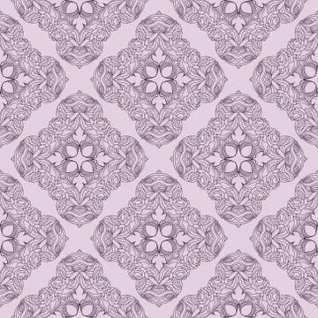 Vintage vector seamless flower pattern Stock Illustration