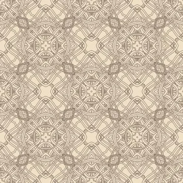 Vintage vector seamless flower pattern Stock Illustration