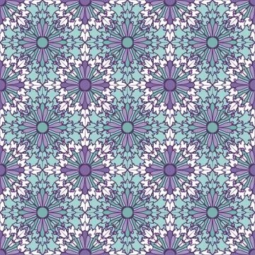 Vintage vector seamless flower pattern Stock Illustration