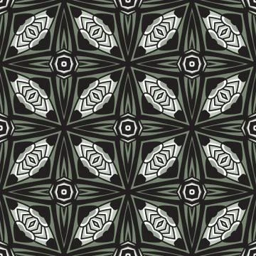 Vintage vector seamless flower pattern Stock Illustration