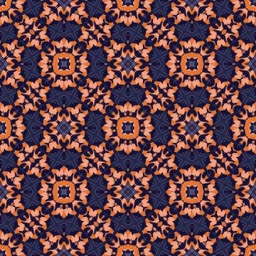 Vintage vector seamless flower pattern Stock Illustration