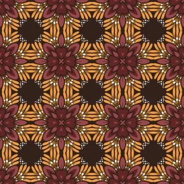 Vintage vector seamless flower pattern Stock Illustration