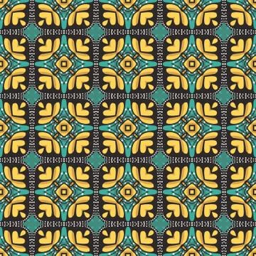 Vintage vector seamless flower pattern Stock Illustration