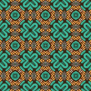 Vintage vector seamless flower pattern Stock Illustration