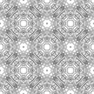 Vintage vector seamless flower pattern Stock Illustration