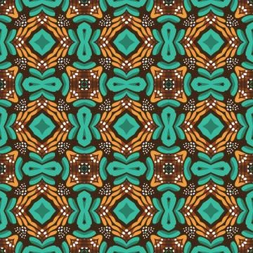 Vintage vector seamless flower pattern Stock Illustration