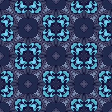 Vintage vector seamless flower pattern Stock Illustration