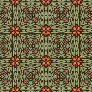 Vintage vector seamless flower pattern Stock Illustration