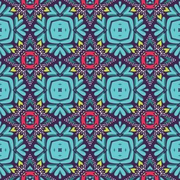 Vintage vector seamless flower pattern Stock Illustration