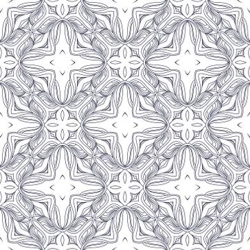 Vintage vector seamless flower pattern Stock Illustration
