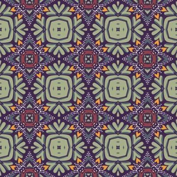 Vintage vector seamless flower pattern Stock Illustration